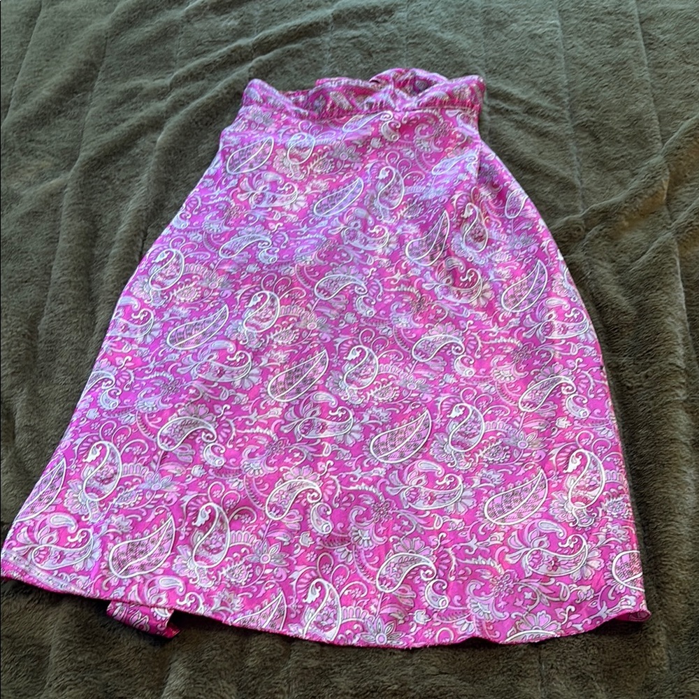 Pink Paisley Reversible Women's Skirt - Picture 1 of 7